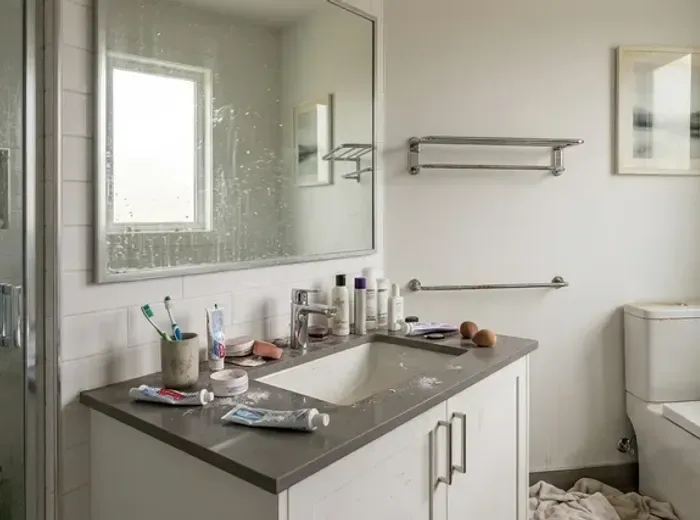Bathroom Refresh, before cleaning