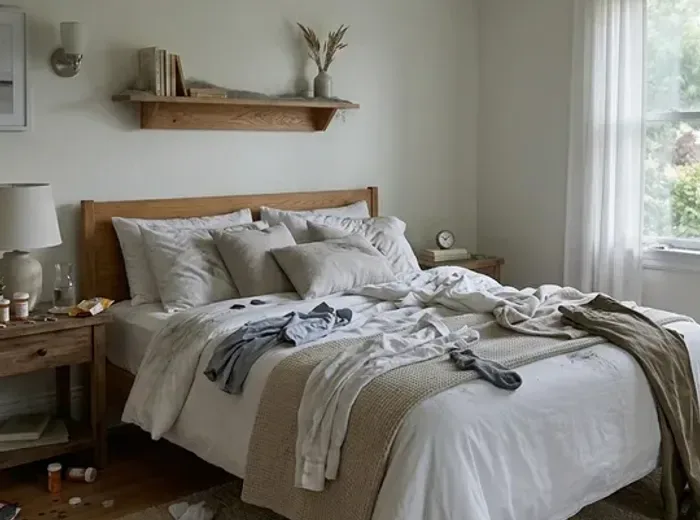 Bedroom Reset, before cleaning