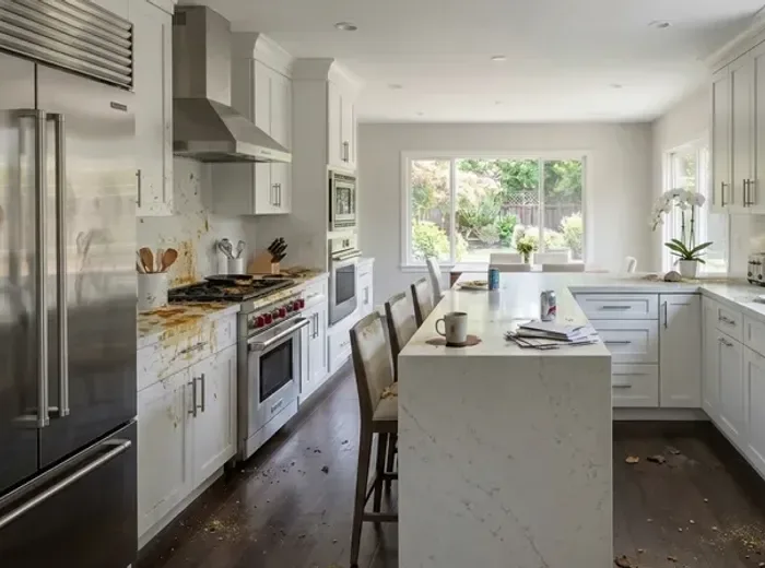 Kitchen Deep Clean, before cleaning